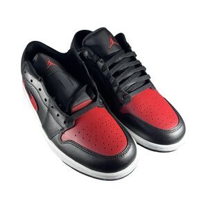 New Nike Air Jordan 1 Low Black Varsity Red White 553558-067 Men's Size 11